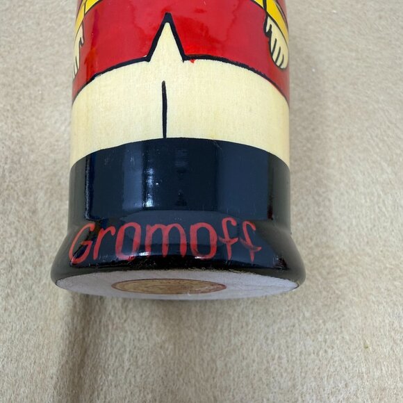 Christmas Ornament Russian GROMOFF Vodka Bottle Holder Toy Soldier Kitchy - Picture 4 of 5